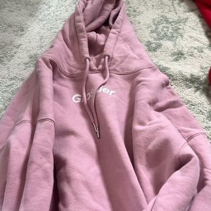 Pink Glossier hoodie